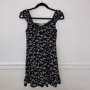 Black and White Floral Mini Dress
